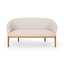 Load image into Gallery viewer, Mid Century Modern Loveseat With Channel Stitched Backrest