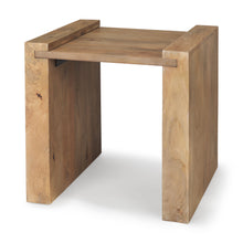 Load image into Gallery viewer, Distressed Solid Wood Sled End Table - Natural