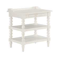 Load image into Gallery viewer, Aria - Nightstand With Styling, 2 Shelves, Pull Out Tray, Spool Turned Legs - Antique White