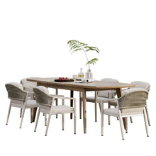 Load image into Gallery viewer, Modern Outdoor Dining Set With Expandable Acacia Wood Table