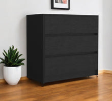 Load image into Gallery viewer, Manufactured Wood Three Drawer No Handles Dresser - Black