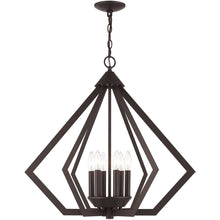 Load image into Gallery viewer, 25" Six-Light Dimmable Chandelier With Shades - Bronze