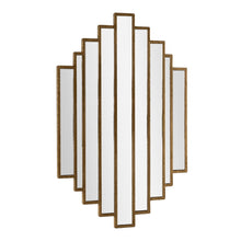 Load image into Gallery viewer, 32" Diamond Metal Framed Accent Mirror - Gold