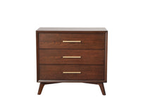 Load image into Gallery viewer, 36" Solid Wood Three Drawer Dresser - Brown