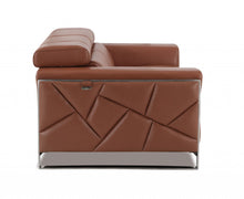 Load image into Gallery viewer, Mod Leather And Chrome Deco Accent Chair - Terra Cotta