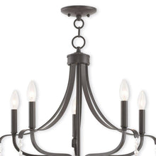 Load image into Gallery viewer, 27'' Five Light Dimmable Chandelier With Shades - Bronze