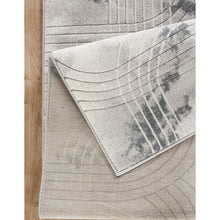Load image into Gallery viewer, Geometrix - 5'3" X 7'3" Area Rug / Geometric 3D Effect - Ivory / Gray