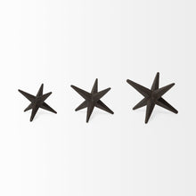 Load image into Gallery viewer, Star Tabletop Sculptures (Set of 3) - Black
