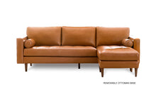 Load image into Gallery viewer, Mid-Century Tufted Sectional With Reversible Chaise
