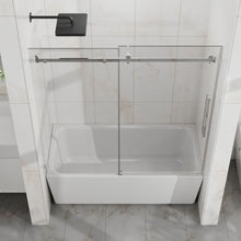 Load image into Gallery viewer, Frameless Tub Sliding Shower Door With Easy Clean Coating