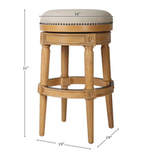 Load image into Gallery viewer, Rustic Elegance Backless Swivel Stool