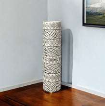 Load image into Gallery viewer, Geometric Cylinder Vase - Cream / Charcoal