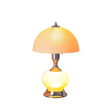 Load image into Gallery viewer, Bedside LED Table Lamp With Pink Bowl Shade - Silver