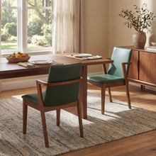 Load image into Gallery viewer, Dining Chairs (Set of 2) - Green / Walnut