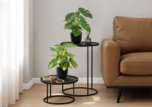 Load image into Gallery viewer, 13" Tall, Artificial Plant, Monstera Calthea, Indoor, Faux, Fake, Table, Greenery, Potted, Decorative (Set of 2) - Green / Black