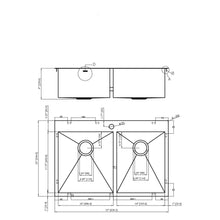 Load image into Gallery viewer, Double Bowl Drop In Sink With 2 - 9" Deep Basins - Gunmetal Black