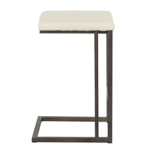 Load image into Gallery viewer, Roman - Industrial Counter Stool (Set of 2) - Antique Metal / Cream
