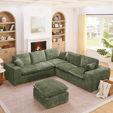 Load image into Gallery viewer, Sectional Sofa With Moveable Ottoman
