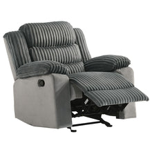 Load image into Gallery viewer, Lesley - Motion Glider Recliner - Gray Corduroy & Velvet