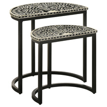 Load image into Gallery viewer, Allura - 2 Piece Demilune Nesting Table Set - Black