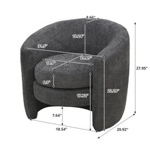 Load image into Gallery viewer, Affinity Modern Curved Back Upholstered Accent Chair With Soft Cozy Boucle Fabric - Dark Gray