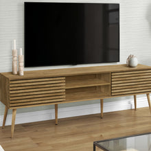 Load image into Gallery viewer, TV Stand, 72 Inch, Media Entertainment Center, Storage Cabinet, Console, Storage Shelves, Contemporary & Modern - Walnut