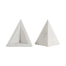 Load image into Gallery viewer, Marble Triangle Decorative Bookends (Set of 2) - White