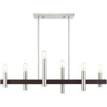 Load image into Gallery viewer, 24" Six-Light Dimmable Chandelier With Shades - Bronze