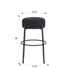 Load image into Gallery viewer, Round High Bar Stools (Set of 2), Contemporary Upholstered Dining Stools For Kitchens, Coffee Shops And Bar Stores