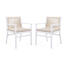 Load image into Gallery viewer, Outdoor Acacia Wood Patio Dining Armchair (Set of 2)