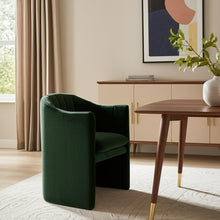 Load image into Gallery viewer, Upholstered Velvet Dining Arm Chair - Green