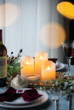 Load image into Gallery viewer, Flickering LED Candles With Remote Timer (Set of 3) - Ivory