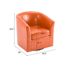Load image into Gallery viewer, Wilmore - Elegant Swivel Barrel Chair - Orange