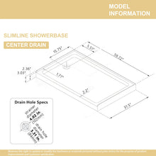 Load image into Gallery viewer, Shower Base Drain With Single Threshold Design
