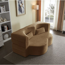 Load image into Gallery viewer, Floor Convertible Sleeper Sofa Bed With 2 Pillows