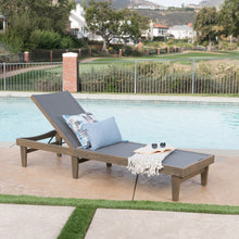 Load image into Gallery viewer, Summerland Chaise Lounge Dark Mesh Outdoor Seating - Dark Gray