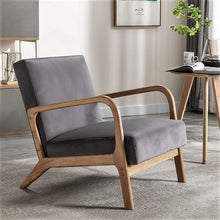 Load image into Gallery viewer, Classic Mid-Century Modern Accent Chairs, Open Framed Armchair With Cushioning