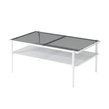 Load image into Gallery viewer, Rectangle Coffee Table With Tempered Glass Top And Legs, Modern Table For Living Room