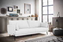 Load image into Gallery viewer, Modern Fabric Loveseat - White / Black