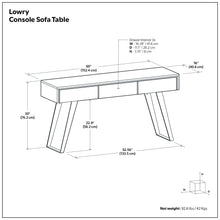 Load image into Gallery viewer, Lowry - Console Sofa Table - Oak