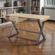 Load image into Gallery viewer, Danton - Aluminum Top Grain Leather Rectangular Writing Desk - Gold