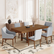 Load image into Gallery viewer, Topmax - 7 Piece Rustic Extendable Dining Table Set With Removable Leaf, 2 Arm Chairs And 4 Armless Chairs