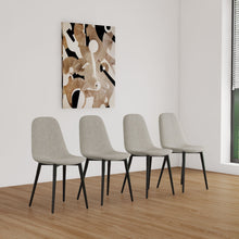 Load image into Gallery viewer, Modern Accent Dining Chairs Upholstered Seat, Metal Legs (Set of 4)