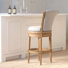 Load image into Gallery viewer, Swivel Barstool With High-Back