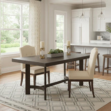 Load image into Gallery viewer, Wood Trestle Base Dining Table - Espresso