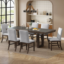 Load image into Gallery viewer, Topmax - 7 Piece Traditional Extendable Dining Table Set With Butterfly Leaf And 6 Upholstered Dining Table Set