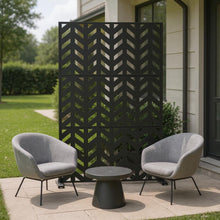 Load image into Gallery viewer, Three Panel Screen Room Divider (562819) - Black