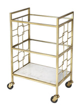 Load image into Gallery viewer, Polished Bar Cart - Gold