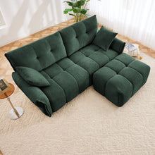 Load image into Gallery viewer, Sofa Set With Ottoman And Pillows, Textured, High Resilience Cushions