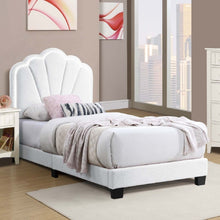Load image into Gallery viewer, Bed With Floral Design Headboard And Built In LED Lighting